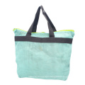 Custom Collapsible Multi-Function Durable Toy Tote Bags Market Grocery Picnic Interior Pockets Tote Nylon Beach Mesh Bag